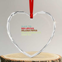 Melanin Poppin Black Girl Pride Heart Crystal Glass Ornament Funny Juneteenth Saying Afro Black Women Queen