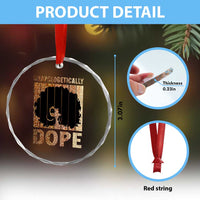 Melanin Queen Glitter Print Crystal Glass Ornament Unapologetically Dope - Wonder Print Shop