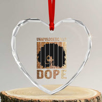 Melanin Queen Glitter Print Heart Crystal Glass Ornament Unapologetically Dope - Wonder Print Shop