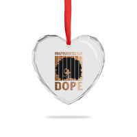 Melanin Queen Glitter Print Heart Crystal Glass Ornament Unapologetically Dope - Wonder Print Shop