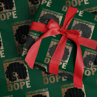 Melanin Queen Glitter Print Wrapping Paper Roll Unapologetically Dope - Wonder Print Shop