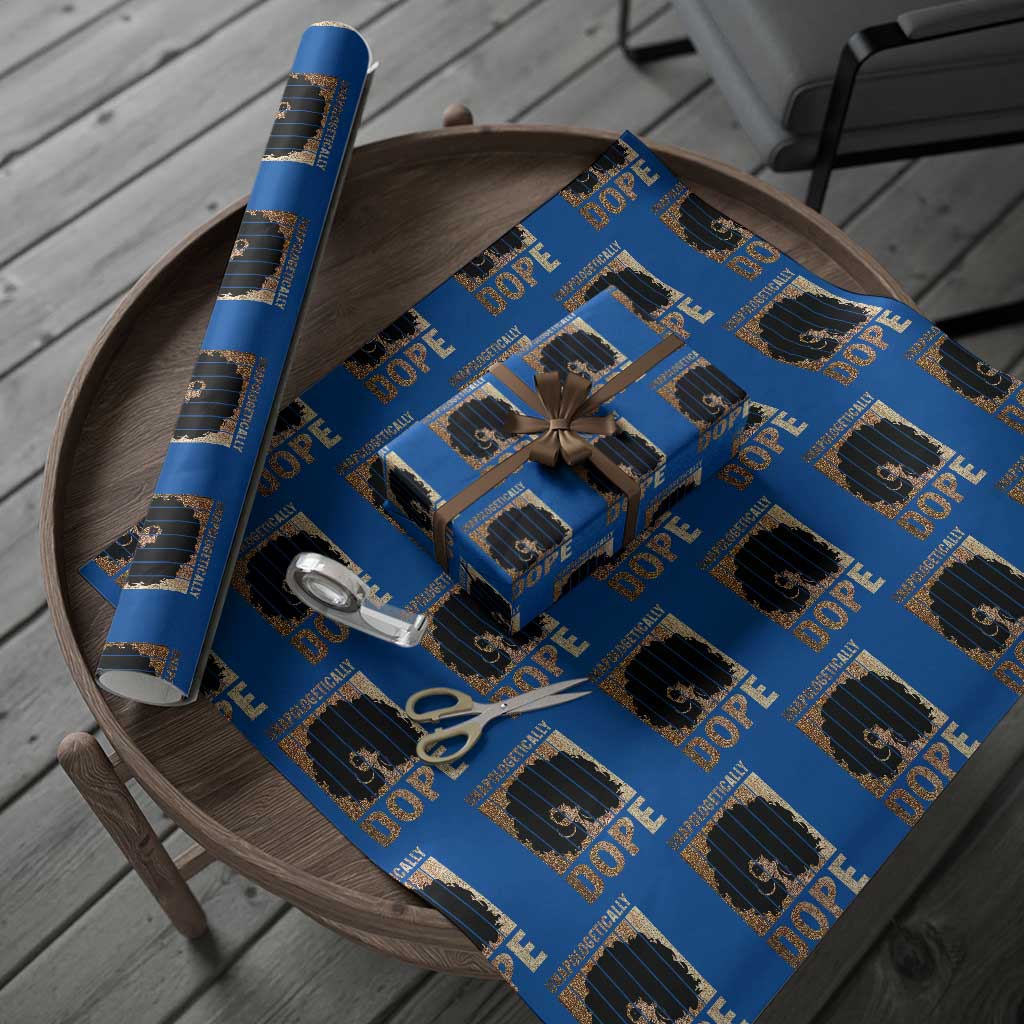Melanin Queen Glitter Print Wrapping Paper Roll Unapologetically Dope - Wonder Print Shop