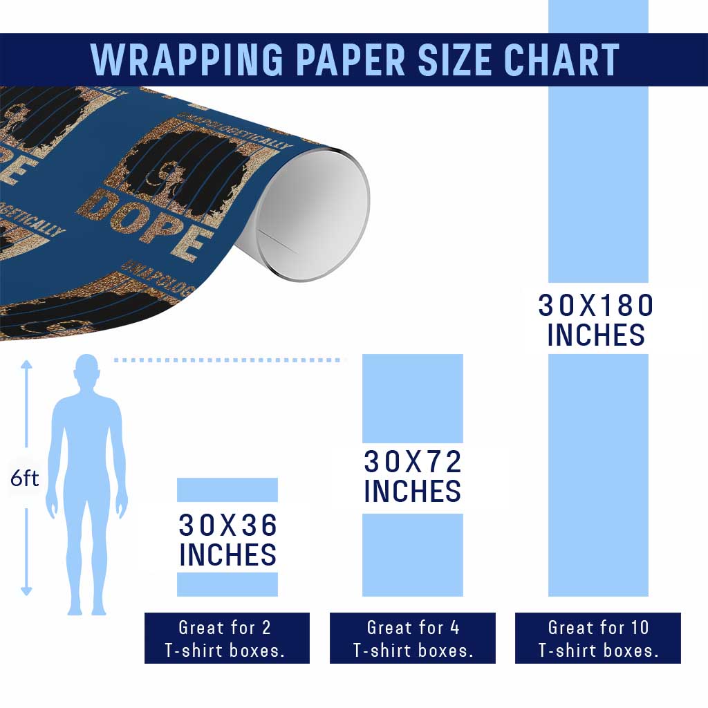 Melanin Queen Glitter Print Wrapping Paper Roll Unapologetically Dope - Wonder Print Shop
