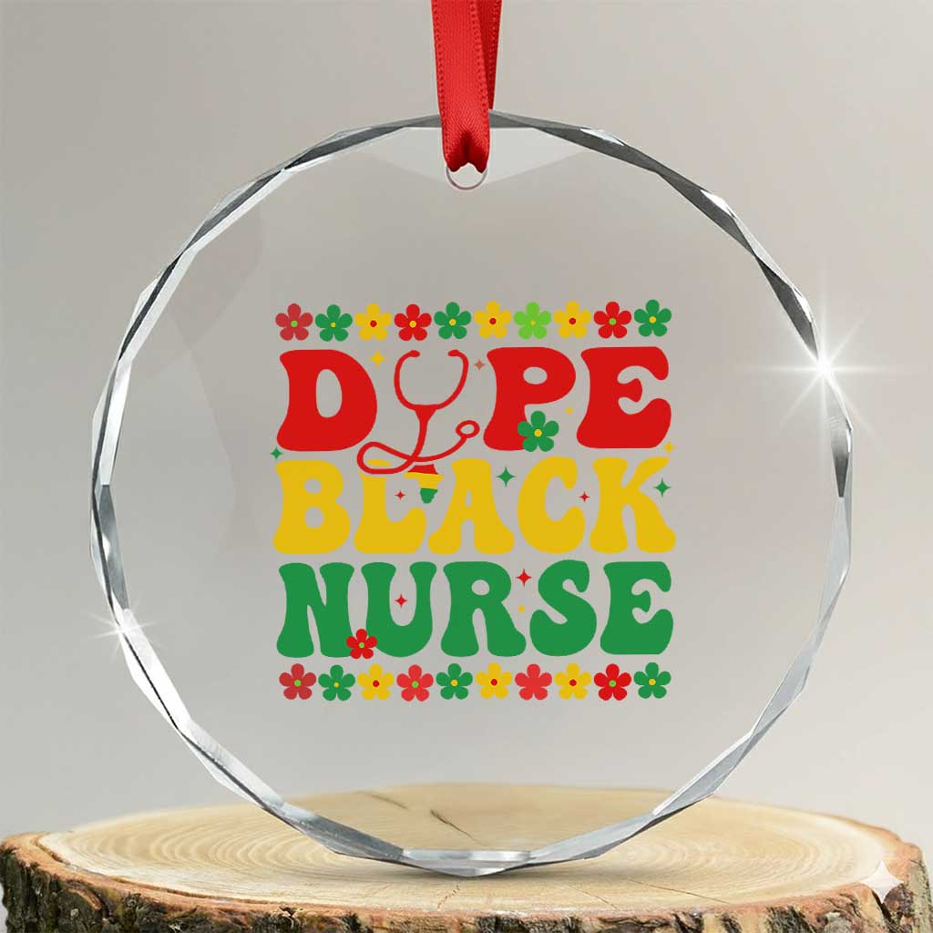 Melanin Queen Nursing Black History Month Gift Crystal Glass Ornament Dope Black Nurse