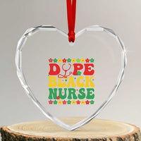 Melanin Queen Nursing Black History Month Gift Heart Crystal Glass Ornament Dope Black Nurse