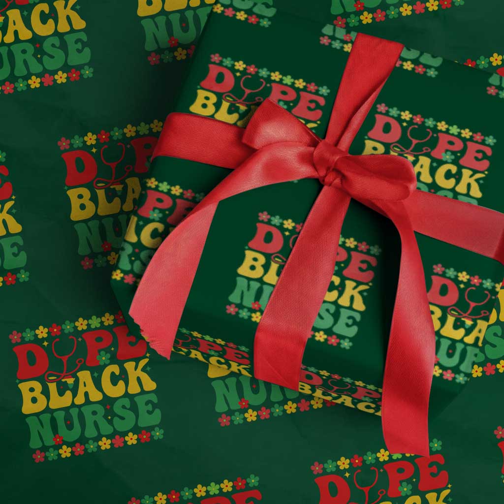 Melanin Queen Nursing Black History Month Gift Wrapping Paper Roll Dope Black Nurse