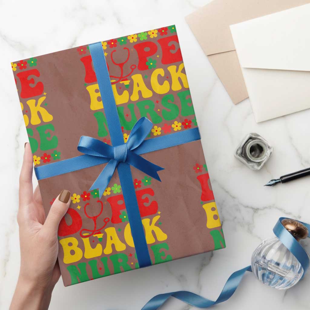 Melanin Queen Nursing Black History Month Gift Wrapping Paper Roll Dope Black Nurse