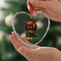 Melanin Queen Rooted In Power Heart Crystal Glass Ornament African American Afro Tree Of Life - Wonder Print Shop