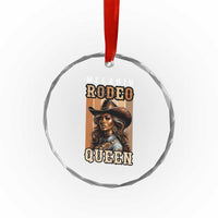 Melanin Rodeo Queen Crystal Glass Ornament African American Melanin Black Cowgirl