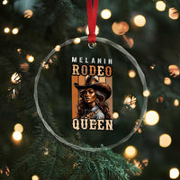 Melanin Rodeo Queen Crystal Glass Ornament African American Melanin Black Cowgirl