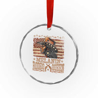 Melanin Rodeo Queen Crystal Glass Ornament Black Cowgirl Vintage American Flag