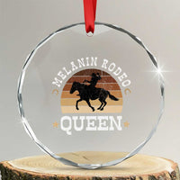 Melanin Rodeo Queen Crystal Glass Ornament Cowgirl Riding Horse African American Cowgirls Retro TS02