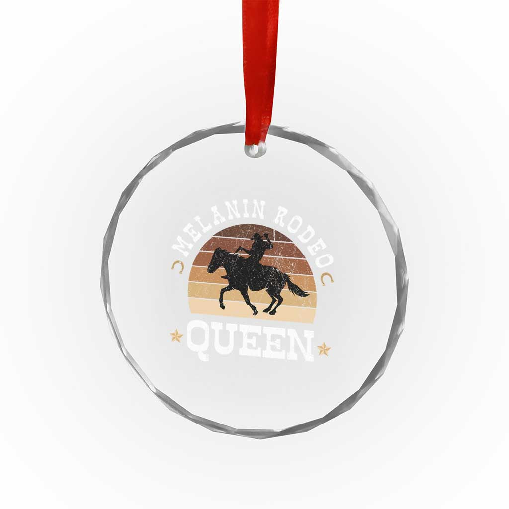 Melanin Rodeo Queen Crystal Glass Ornament Cowgirl Riding Horse African American Cowgirls Retro TS02