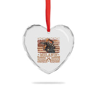 Melanin Rodeo Queen Heart Crystal Glass Ornament Black Cowgirl Vintage American Flag