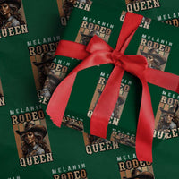 Melanin Rodeo Queen Wrapping Paper Roll African American Melanin Black Cowgirl