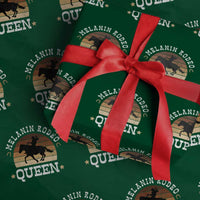 Melanin Rodeo Queen Wrapping Paper Roll Cowgirl Riding Horse African American Cowgirls Retro - Wonder Print Shop