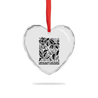 Melanoma Awareness Heart Crystal Glass Ornament I Wear Black For Myself Skin Cancer Survivor