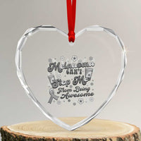 Melanoma Awareness Support Squad Heart Crystal Glass Ornament Melanoma Can't Stop Me