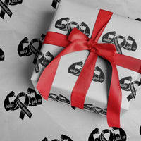 Melanoma Awareness Warrior Wrapping Paper Roll Never Give Up