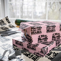 Melanoma Family Support Wrapping Paper Roll I Wear Black For My Mama