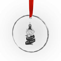 Melanoma Fighter Not Today Crystal Glass Ornament Skin Cancer Awareness Gift