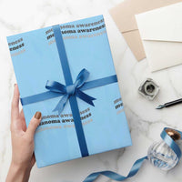 Melanoma Groovy Wavy Typography Wrapping Paper Roll Skin Cancer Warrior Gift