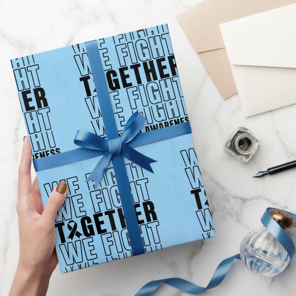Melanoma Support Warrior Wrapping Paper Roll We Fight Together