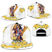 Melbourne Cup Australia Snapback Cap Horse Racing Horseshoe Mix Yellow Roses - Wonder Print Shop