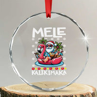 Mele Kalikimaka Hawaiian Christmas In July Hawaii Santa Crystal Glass Ornament Palm Tree Beach Tropical Xmas Gift Family Holiday TS10