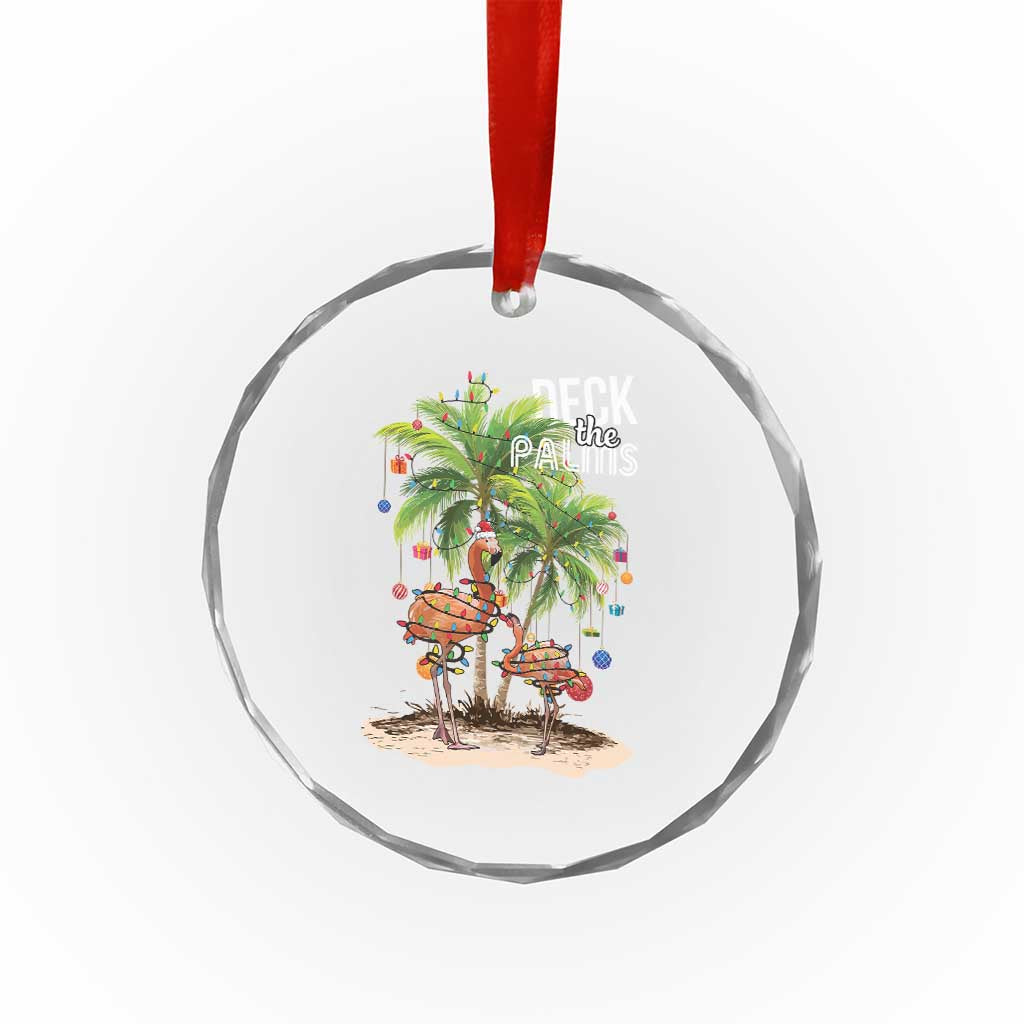 Mele Kalikimaka Hawaiian Xmas Crystal Glass Ornament Deck The Palms Holiday Flamingo Beach Family Vacation In Hawaii TS10