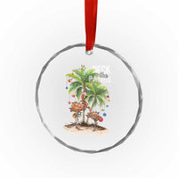 Mele Kalikimaka Hawaiian Xmas Crystal Glass Ornament Deck The Palms Holiday Flamingo Beach Family Vacation In Hawaii TS10