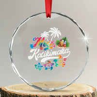 Mele Kalikimaka Tie Dye Xmas Turtle Crystal Glass Ornament TS09