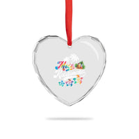 Mele Kalikimaka Tie Dye Xmas Turtle Heart Crystal Glass Ornament - Wonder Print Shop