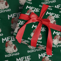 Mele Kalikimaka Wrapping Paper Roll Hawaii Christmas Party Santa - Wonder Print Shop