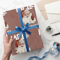 Mele Kalikimaka Wrapping Paper Roll Hawaii Christmas Party Santa - Wonder Print Shop