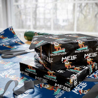 Mele Kalikimaka Wrapping Paper Roll Santa Water Skiing Summer Beach Hawaiian Xmas In July - Wonder Print Shop