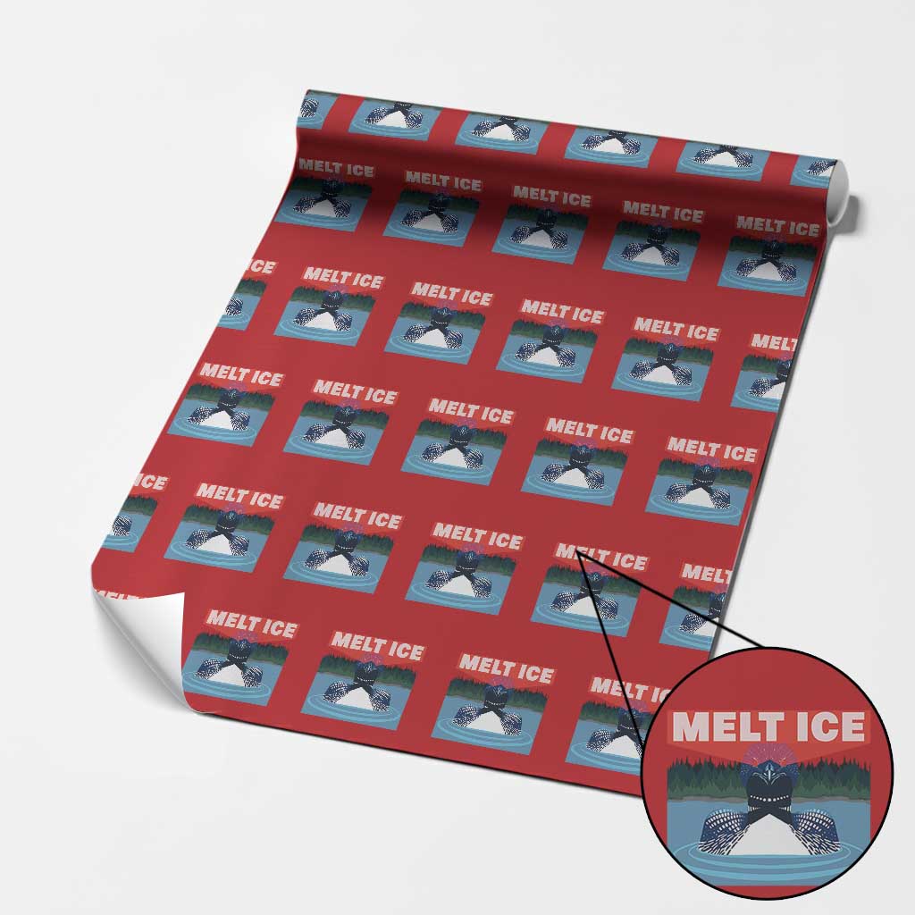 Melt Ice Red Eye Laser Loon Wrapping Paper Roll Political Resistance Minnesota Protest