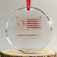 Memorial Day Crystal Glass Ornament Remember And Honor Red Poppy Flower Military Veteran