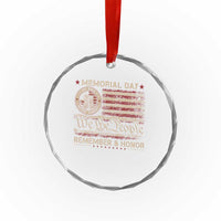 Memorial Day Crystal Glass Ornament Remember And Honor Red Poppy Flower Military Veteran