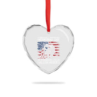Memorial Day Heart Crystal Glass Ornament Remembering Our Fallen Heroes Veteran Day American Flag