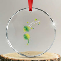 Mental Health Awarenes Crystal Glass Ornament Semicolon Dandelion You Matter