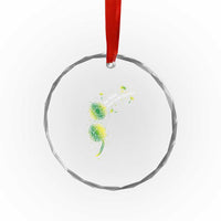Mental Health Awarenes Crystal Glass Ornament Semicolon Dandelion You Matter