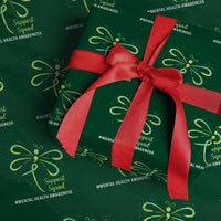 Mental Health Awarenes Wrapping Paper Roll Support Squad Green Ribbon