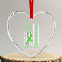 Mental Health Awarenes Heart Crystal Glass Ornament It's Okay To Not Be Okay