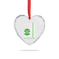 Mental Health Awarenes Heart Crystal Glass Ornament Peace Love Hope Green Ribbon