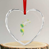 Mental Health Awarenes Heart Crystal Glass Ornament Semicolon Dandelion You Matter
