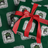 Mental Health Matters Wrapping Paper Roll Messy Bun Green Ribbon Support