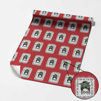 Mental Health Matters Wrapping Paper Roll Messy Bun Green Ribbon Support
