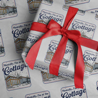 Mentally I'm at the Cottage Wrapping Paper Roll Funny Hockey Romance