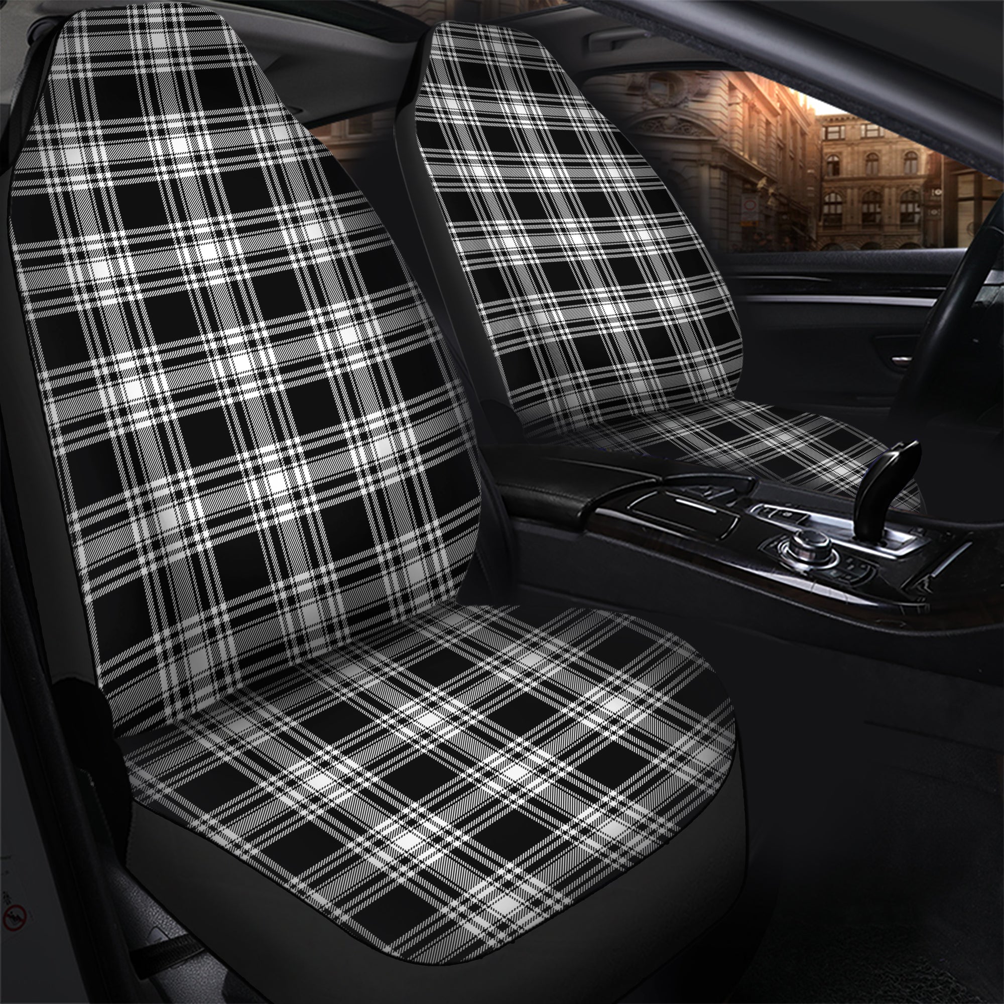 scottish-menzies-black-and-white-clan-tartan-car-seat-cover